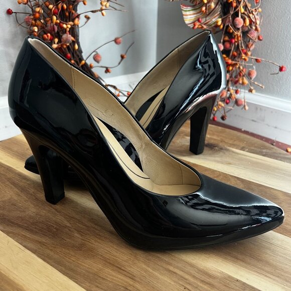 Ara Franziska Womens Frauke Pump Heel 18910 Sz 7 Black Patent High 80mm - Picture 1 of 12